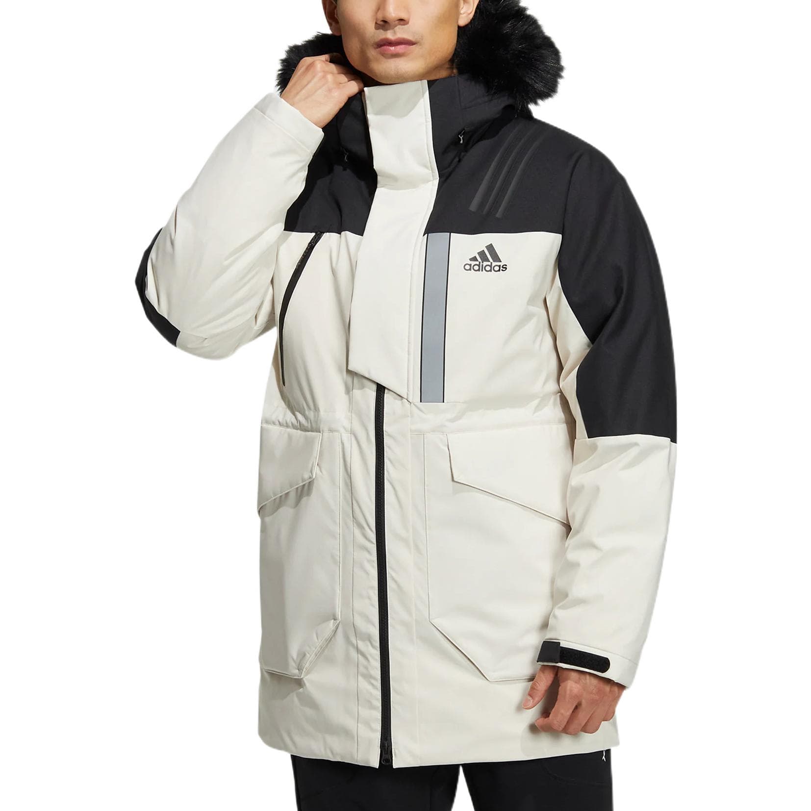 Зимняя куртка adidas Fur Hood Down Parka - изображение 2