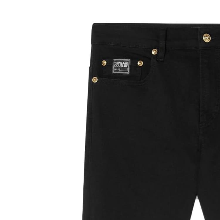 Штаны Versace Jeans Couture FW23 Button Denim Pants Black - изображение 6