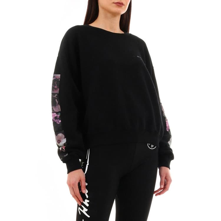 Кофта OFF-WHITE Floral Print Sweatshirt Black - изображение 3