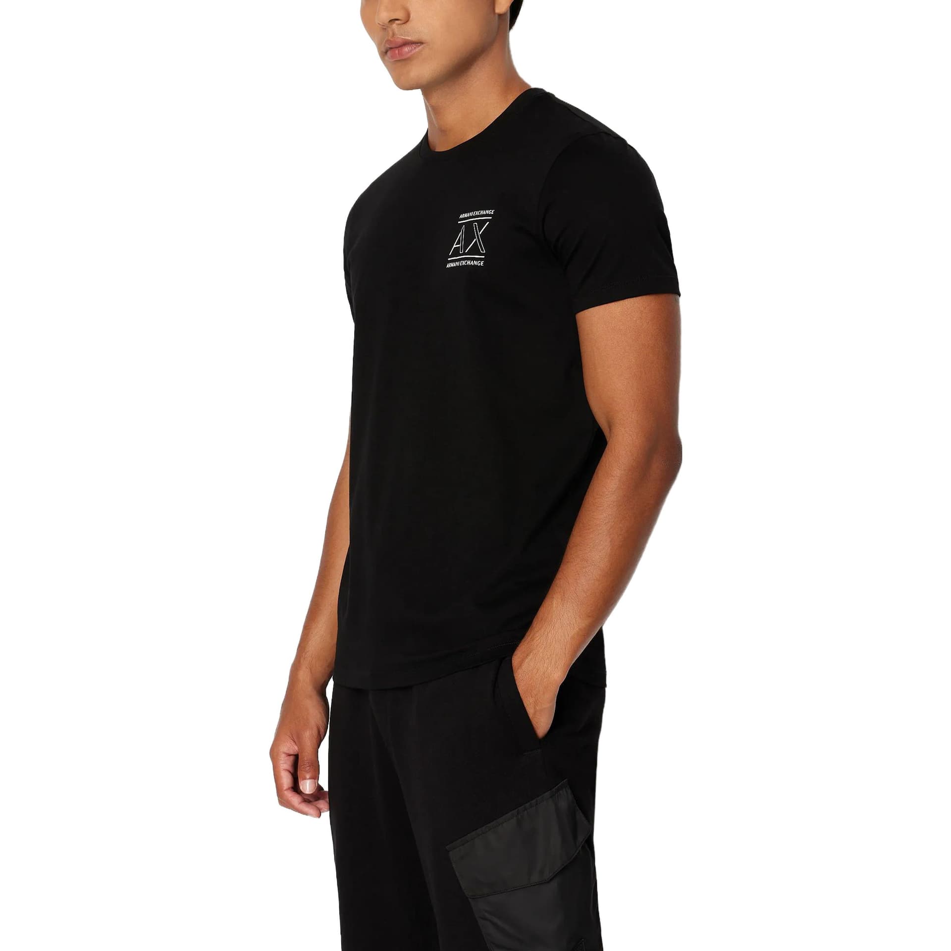 Футболка ARMANI EXCHANGE Slim Fit Mercerized Jersey Cotton Logo T-Shirt T - изображение 3