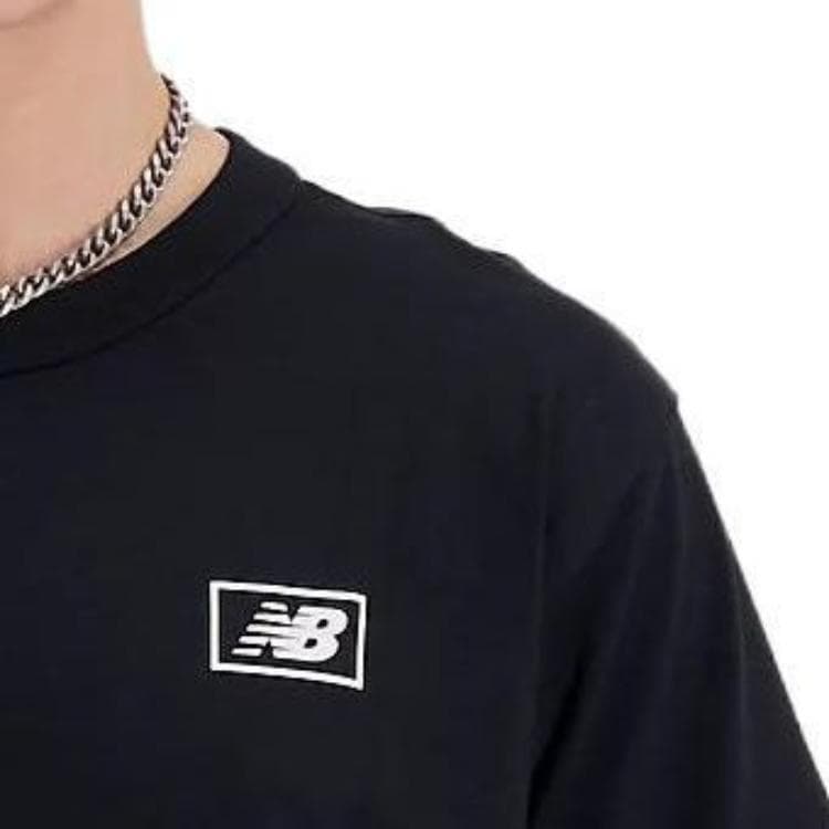 Футболка New Balance Мужские Черные T-рубашки - изображение 6