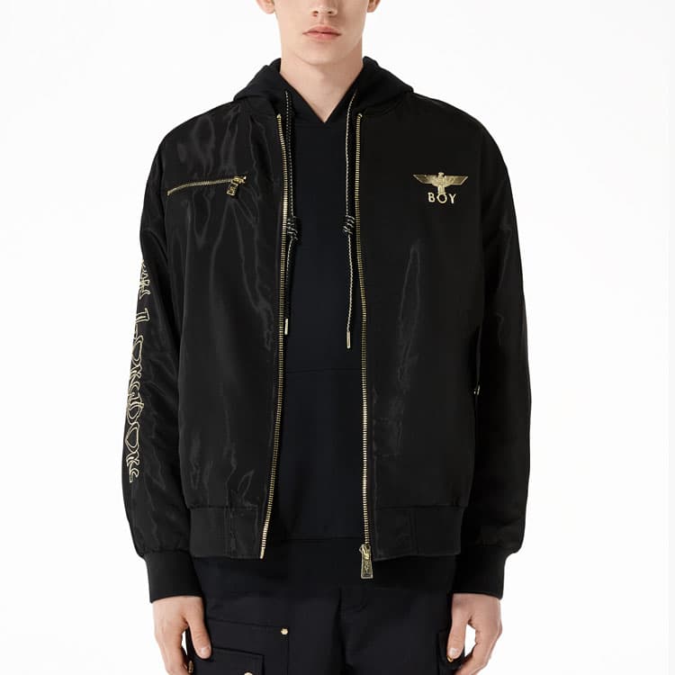 Куртка Boy London SS22 Logo Embroidered Zip Jacket Black - изображение 3