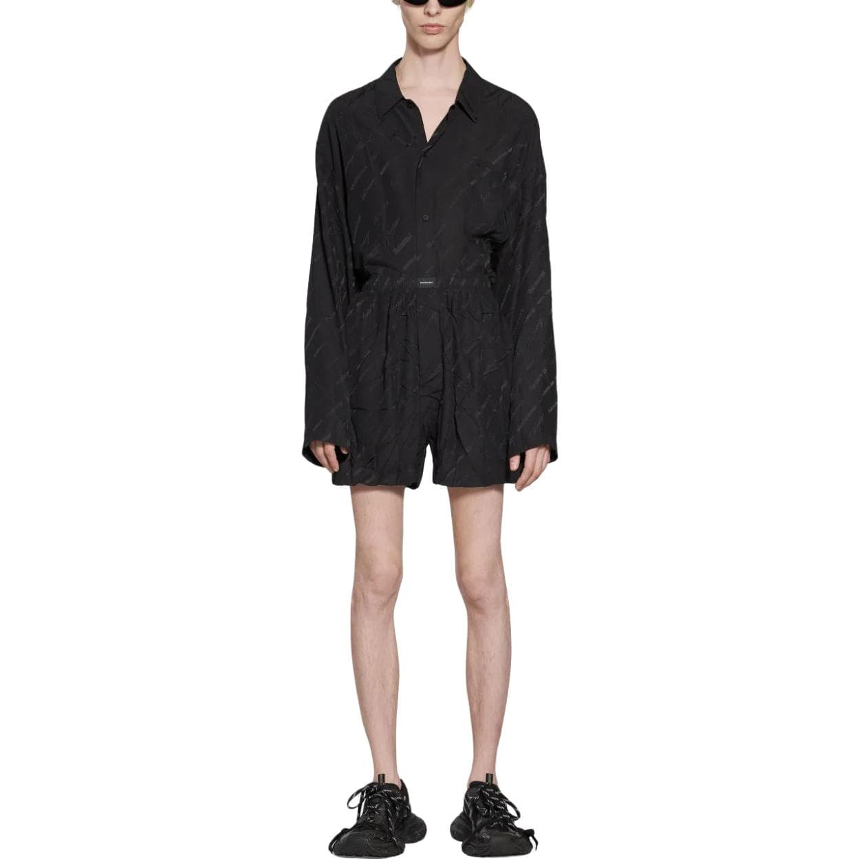 Шорты Balenciaga SS23 Повседневные шорты Стандартная посадка Мужские Черные - изображение 3