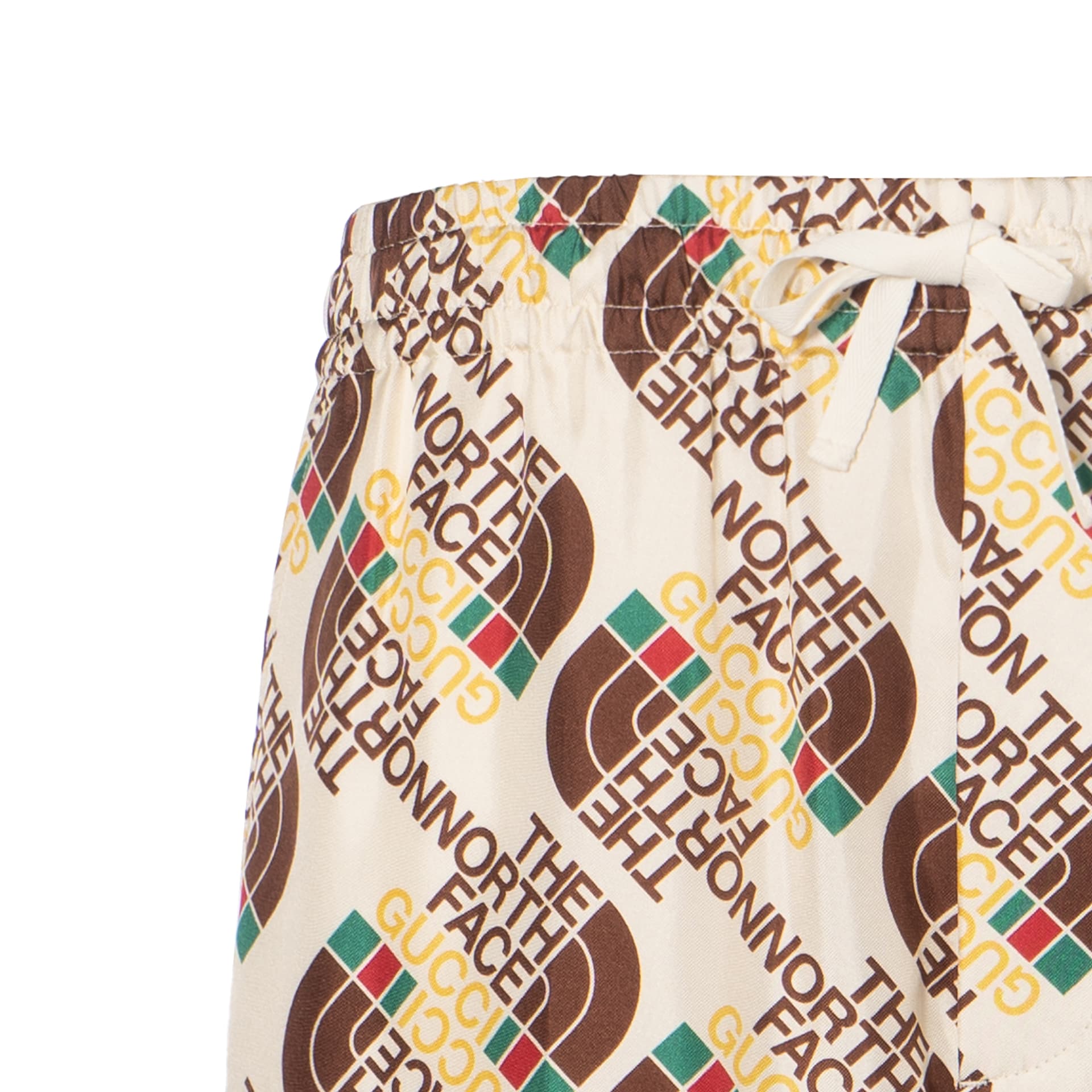 Шорты GUCCI x THE NORTH FACE SS21 Logo Shorts Brown - изображение 3