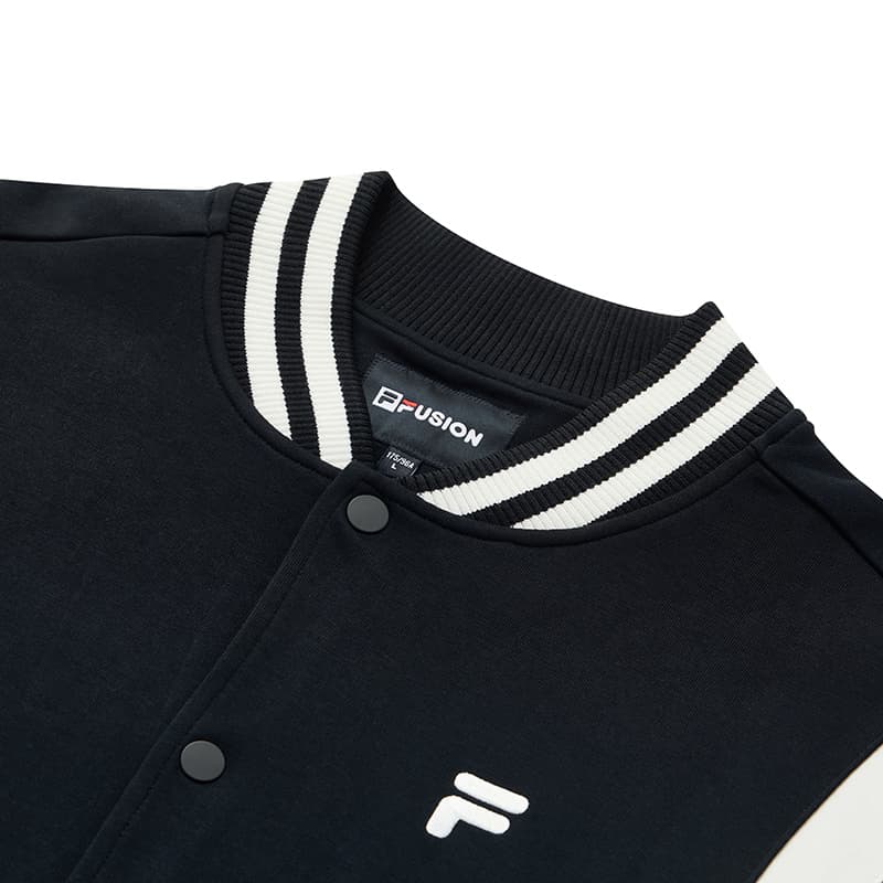 Бомбер FILA FUSION Бейсбольная куртка Унисекс Глубокий черный - изображение 3
