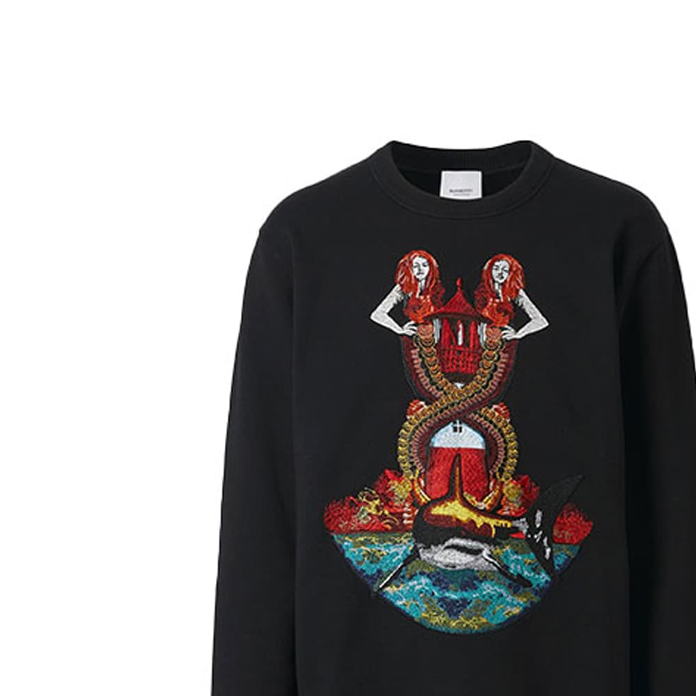 Кофта Burberry Mermaid Print Sweatshirt Black 80406981 - изображение 11