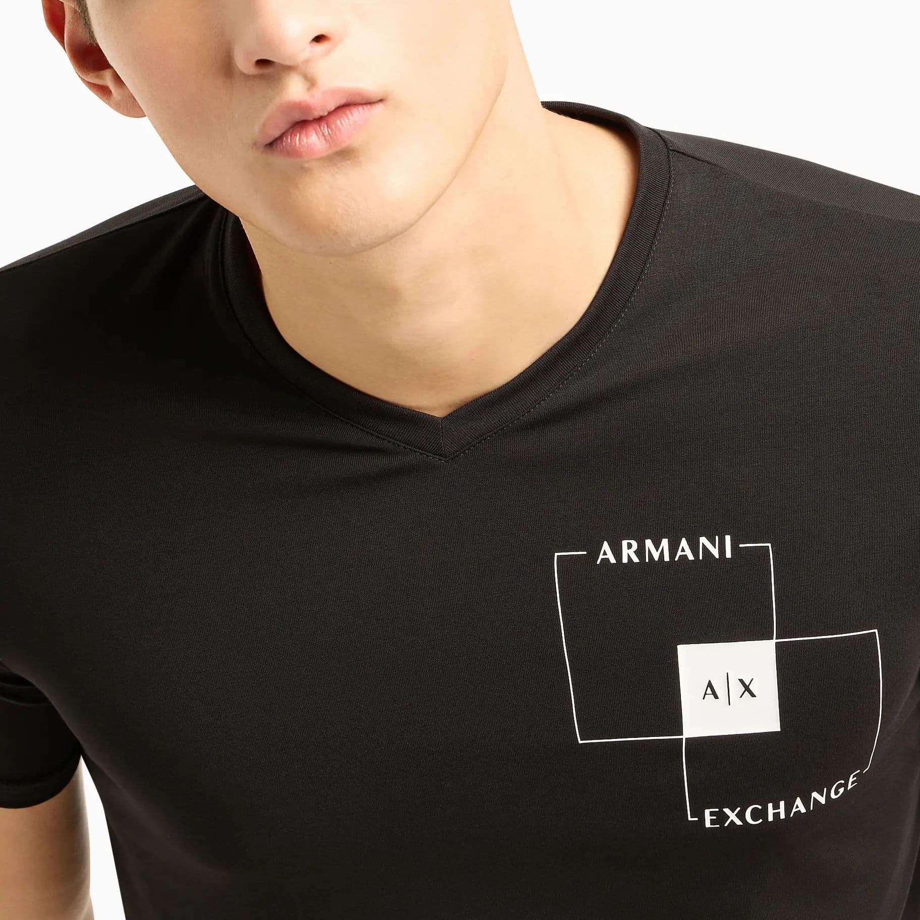 Футболка ARMANI EXCHANGEAE SS24 T Рубашка Мужская Черная - изображение 4