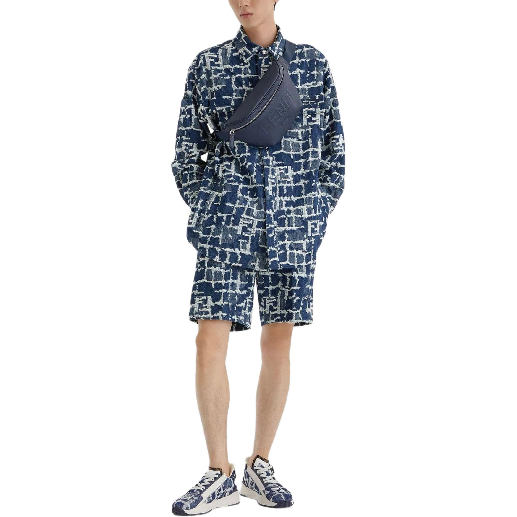 Джинсовая куртка Fendi SS24 Logo Denim Jacket - изображение 3