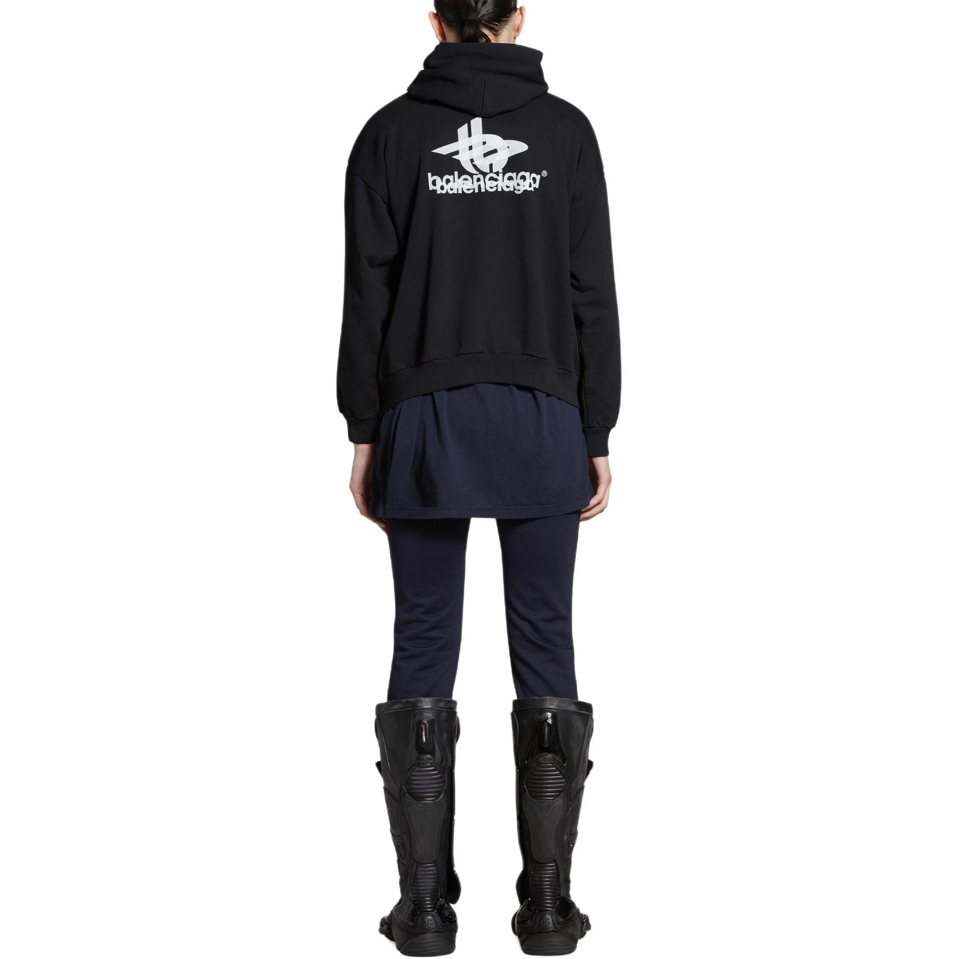 Худи Balenciaga Logo Hoodie Black - изображение 9