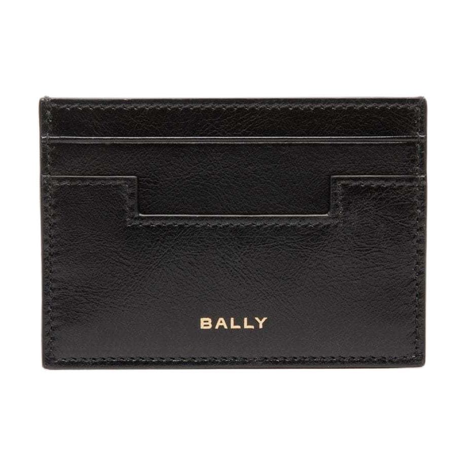 Картхолдер BALLY Мужской держатель для карт из телячьей кожи черный - изображение 1