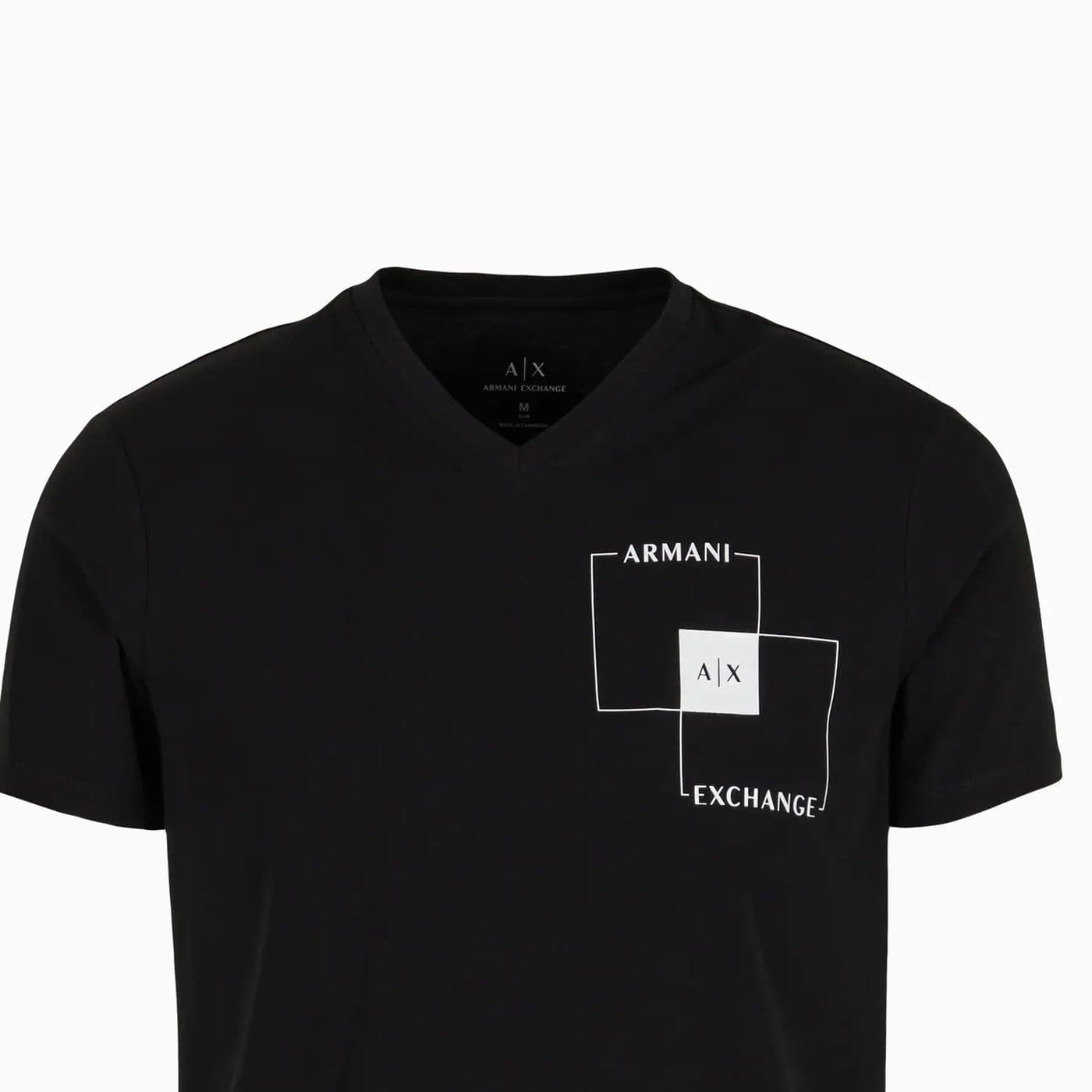 Футболка ARMANI EXCHANGEAE SS24 T Рубашка Мужская Черная - изображение 6