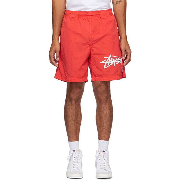 Шорты Stussy x Nike Logo Shorts Red - изображение 4