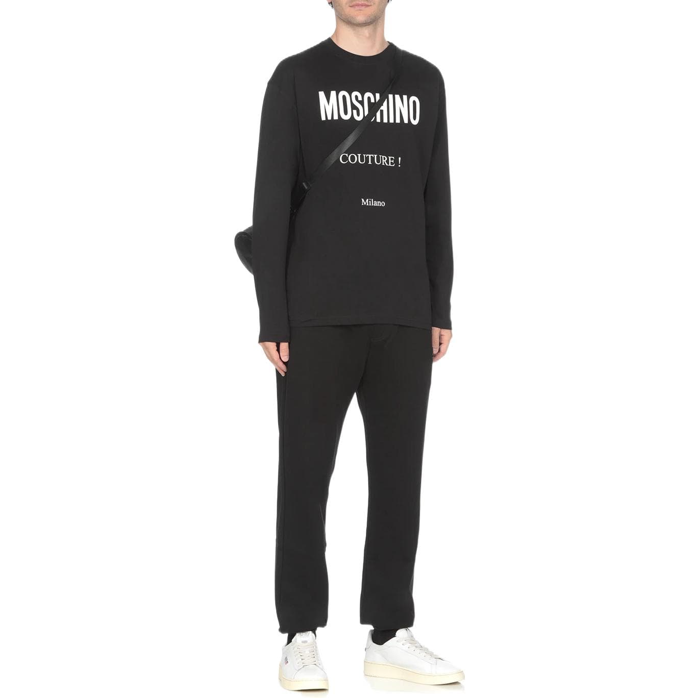 Футболка Moschino FW22 Black Crewneck T-Shirt - изображение 2