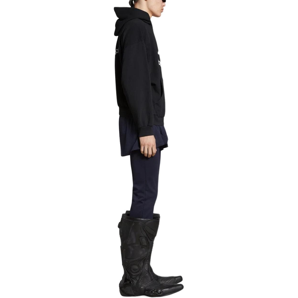 Худи Balenciaga Logo Hoodie Black - изображение 11