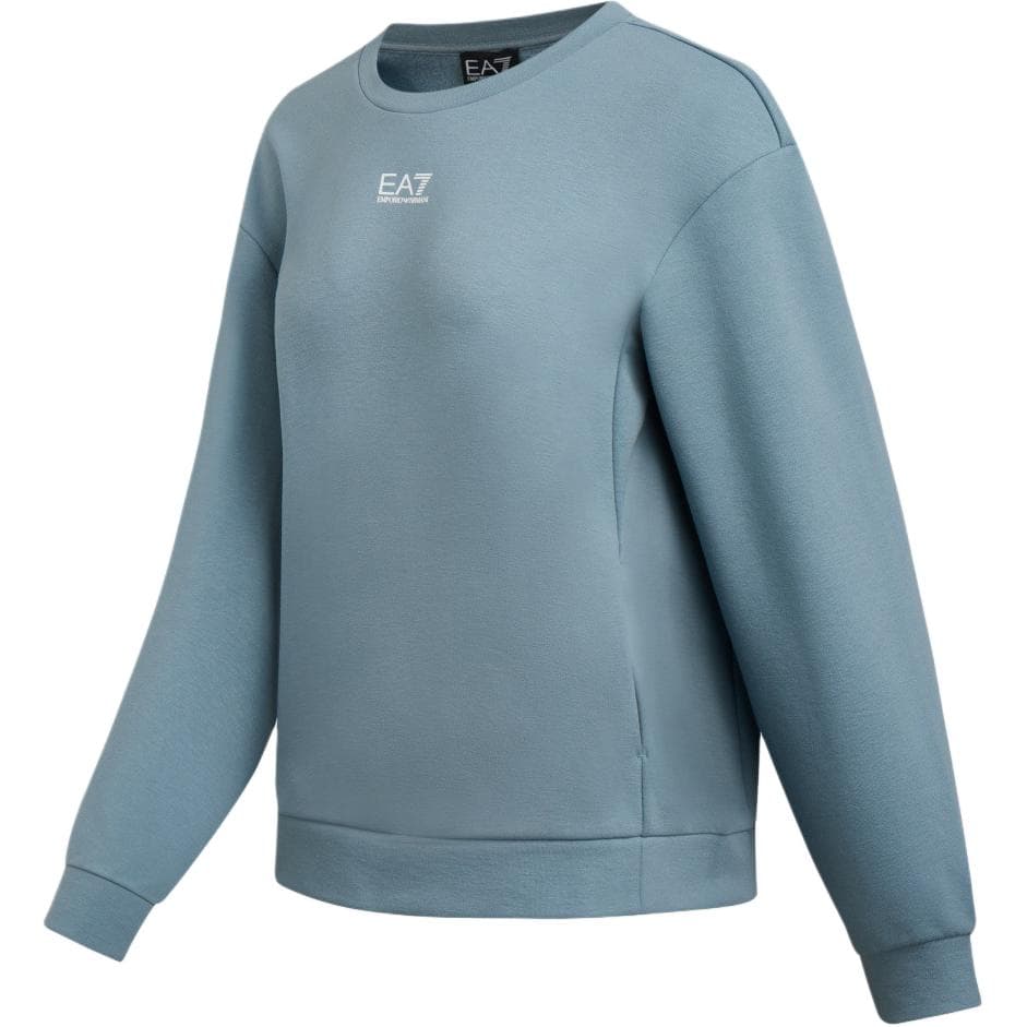 Худи EMPORIO ARMANI EA7 SS24 Ханьфу-платье в стиле худи Женское Синее - изображение 3