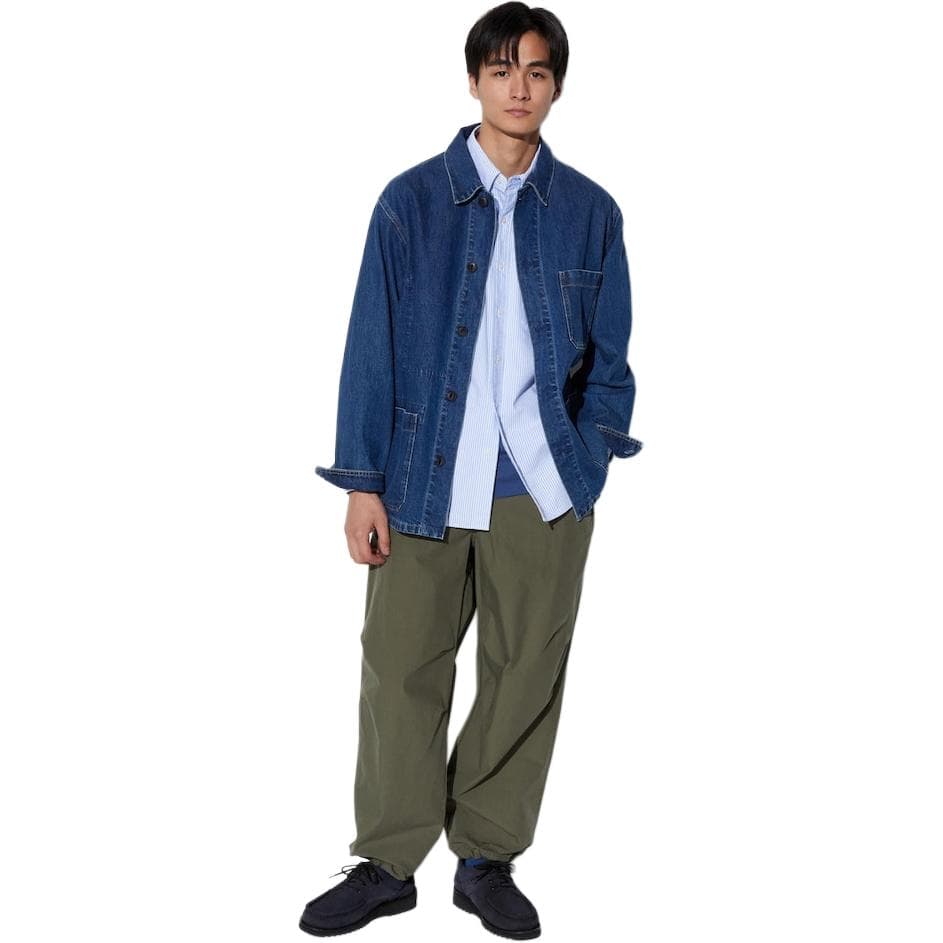 Джинсовая куртка UNIQLO Куртки и Пальто Унисекс Джинсовый Синий - изображение 5