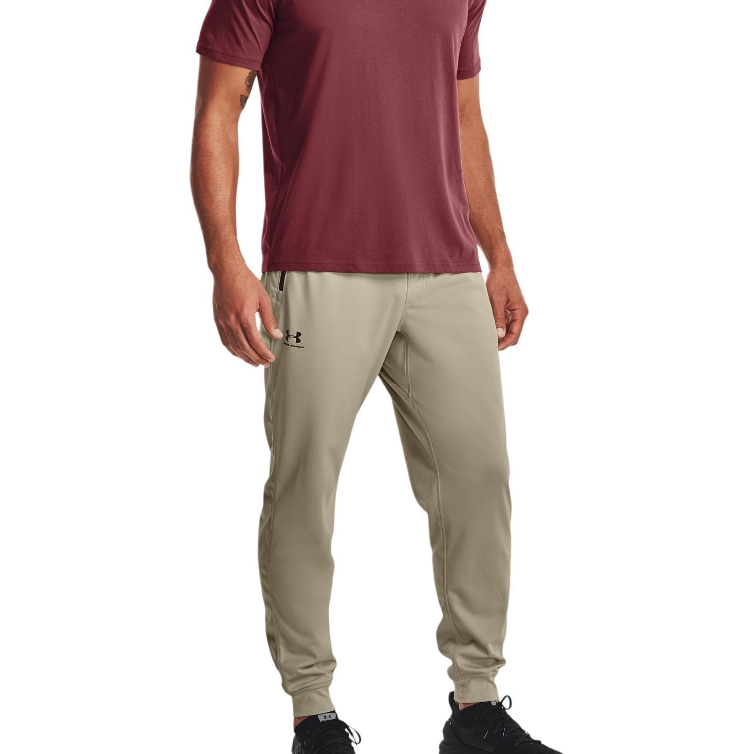 Штаны Under Armour UA Sportstyle Спортивные трикотажные штаны Мужские Светлый хаки - изображение 3