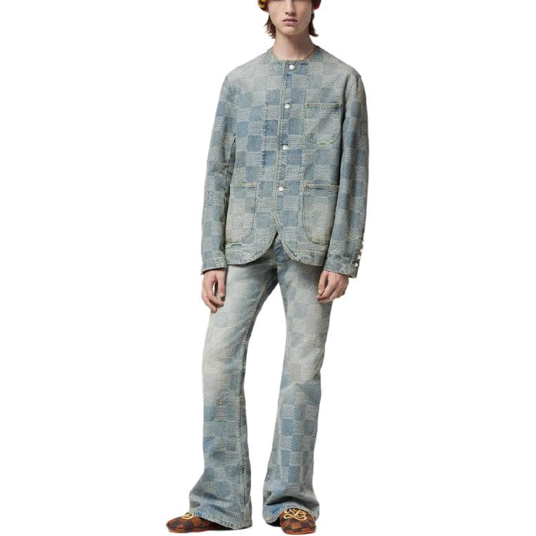 Штаны Louis Vuitton SS24 Flare Jeans Blue - изображение 3