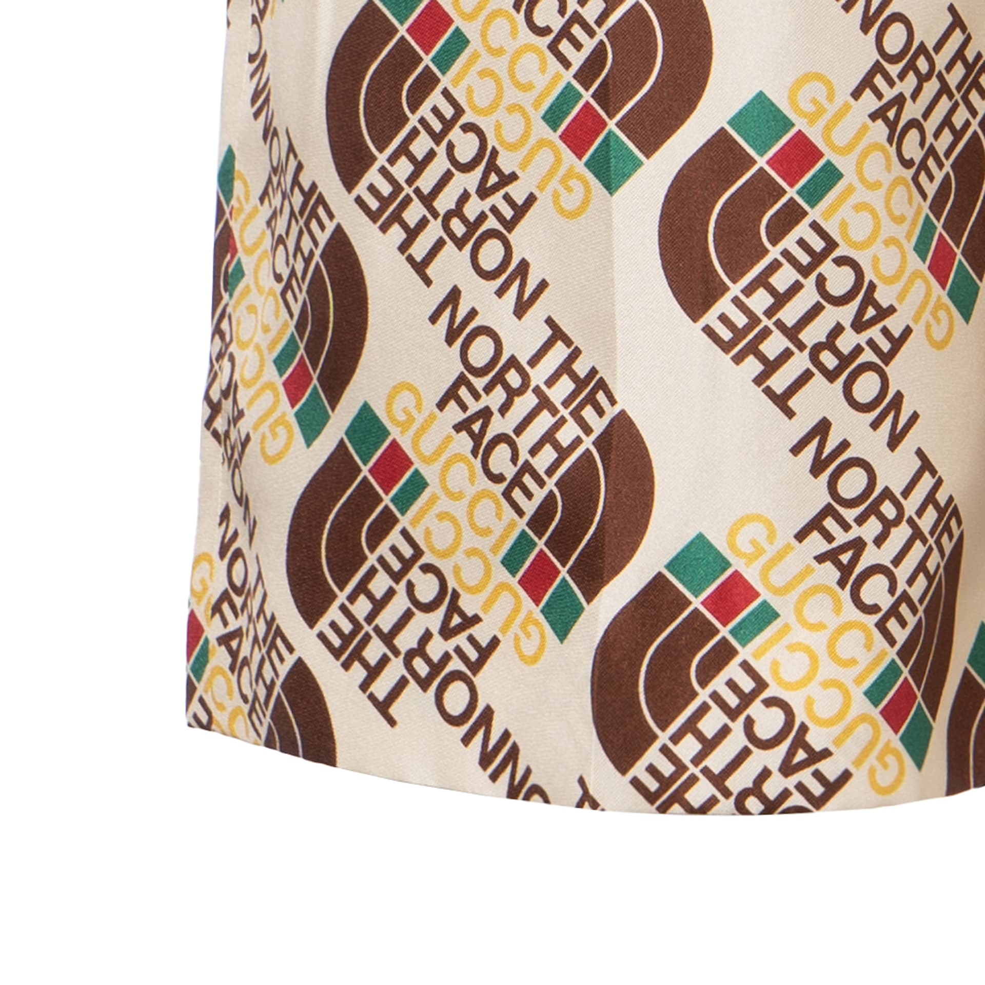 Шорты GUCCI x THE NORTH FACE SS21 Logo Shorts Brown - изображение 4