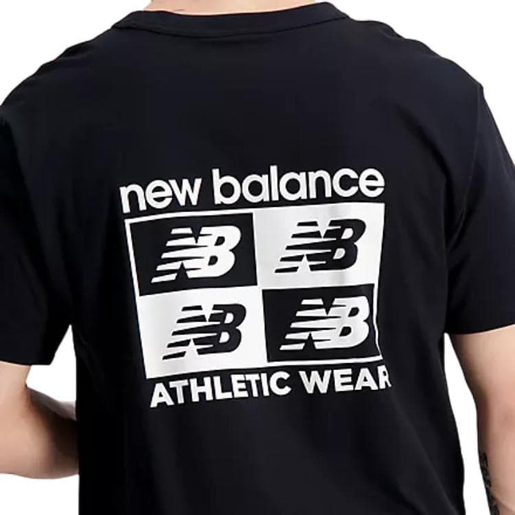 Футболка New Balance Мужские Черные T-рубашки - изображение 4