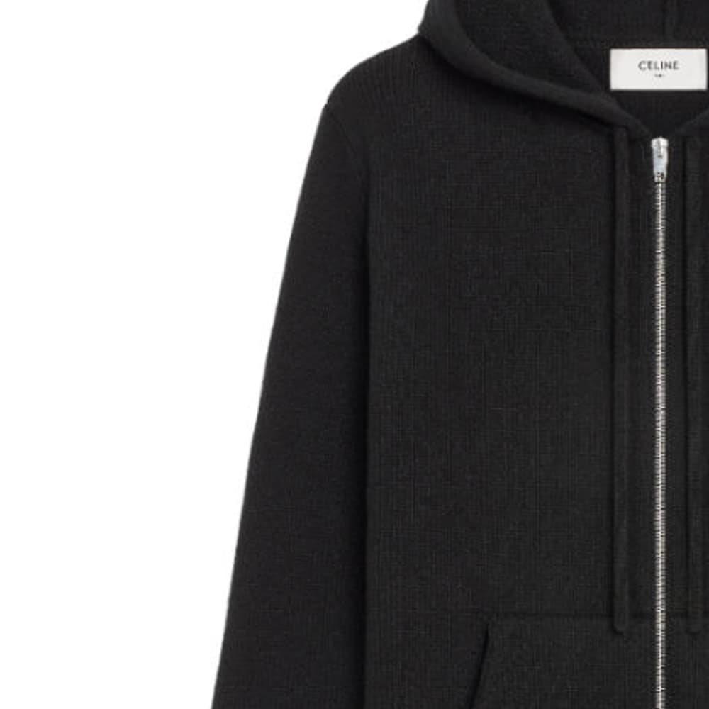 Кофта CELINE FW23 Logo Embroidered Zip Sweatshirt - изображение 5