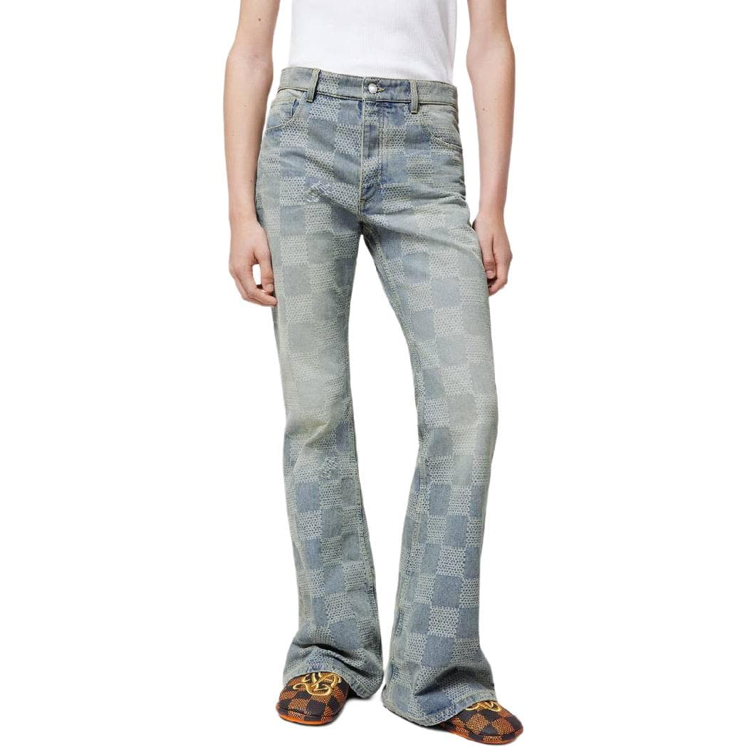Штаны Louis Vuitton SS24 Flare Jeans Blue - изображение 4