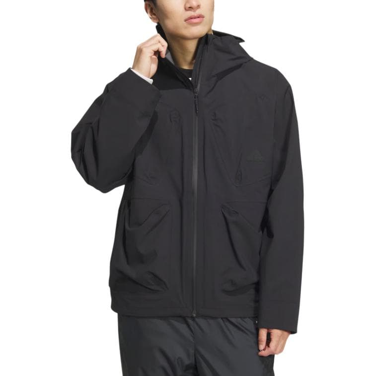 Куртка Adidas Tech Rain Куртка Куртки Пальто Мужской Черный - изображение 2