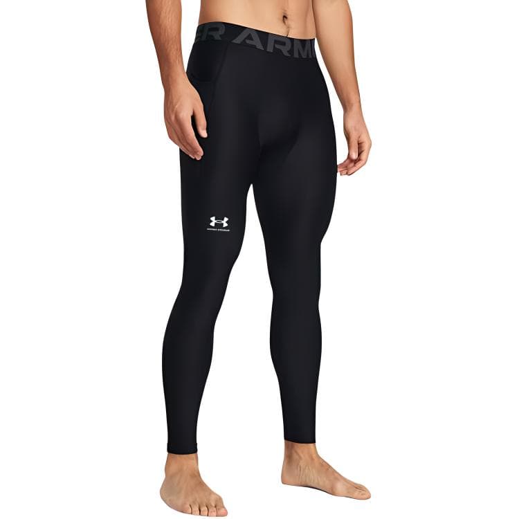 Штаны Under Armour HeatGear Вязаные Тренировочные Штаны Мужские Черные - изображение 3