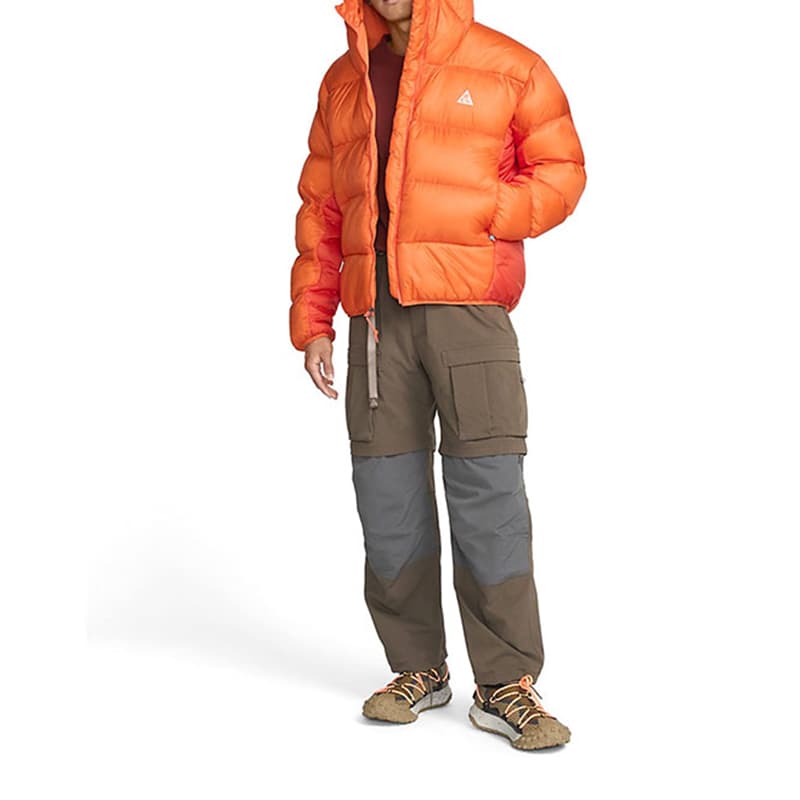Зимняя куртка пуховик Nike ACG Logo Print Hooded Jacket Orange - изображение 4