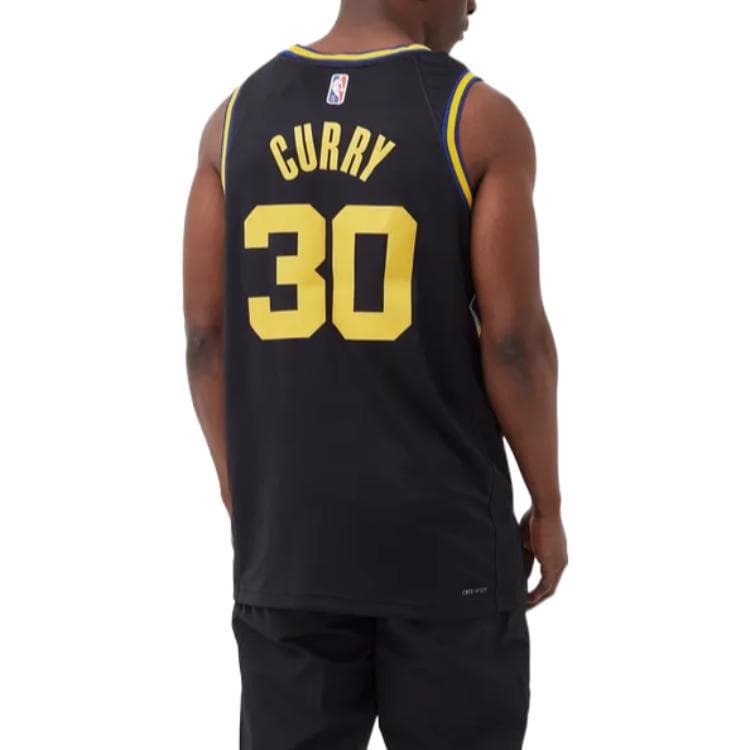 Баскетбольная майка Nike NBA City Edition 75th Anniversary Curry 30 Jersey Black - изображение 4