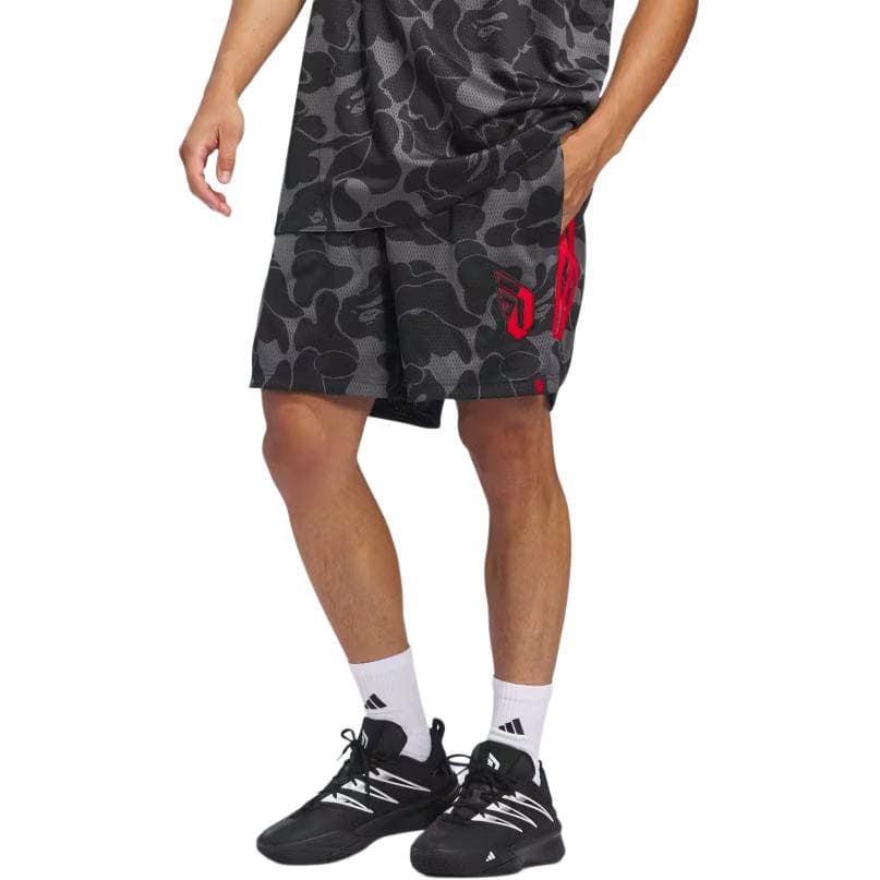 Баскетбольные шорты adidas x BAPE Dame 9 Carbon Grey - изображение 6