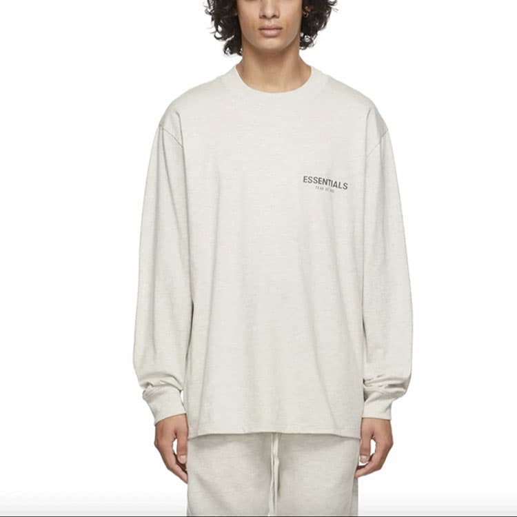 Футболка Fear of God Essentials FW21 Oatmeal LogoT - изображение 3