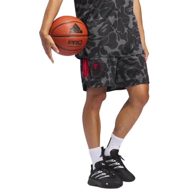 Баскетбольные шорты adidas x BAPE Dame 9 Carbon Grey - изображение 5