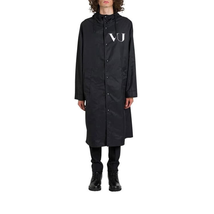 Ветровка Valentino Logo Hooded Coat Black - изображение 2
