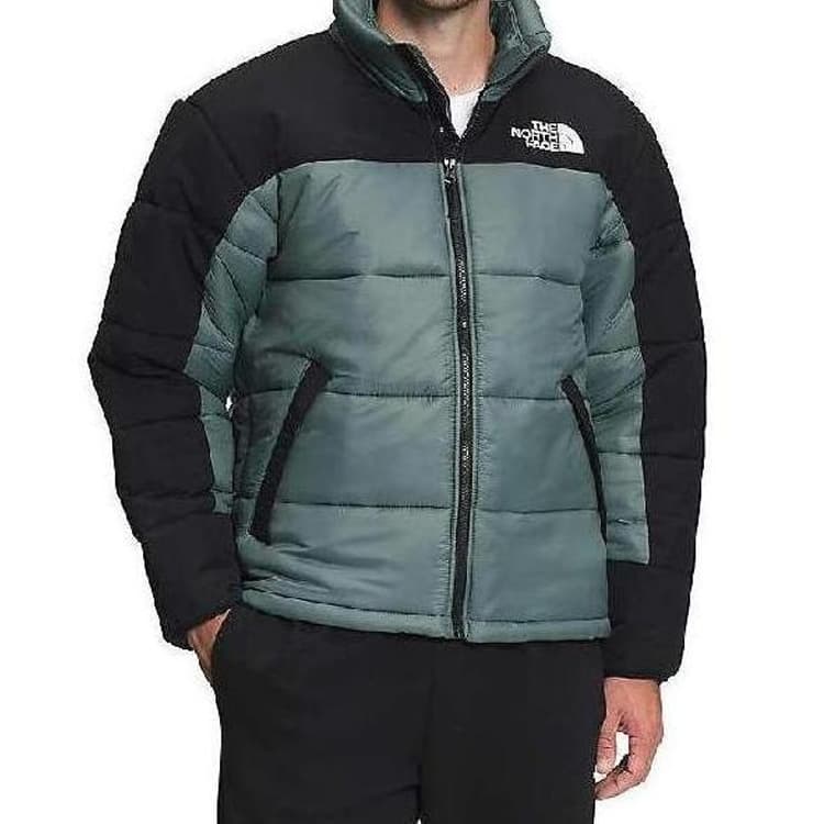 Зимняя куртка пуховик The North Face Printed Logo Zip-Up Down Jacket Light Blue - изображение 2