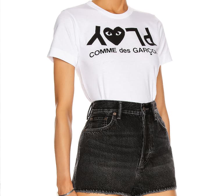 Футболка CDG Play T-Shirt White - изображение 3