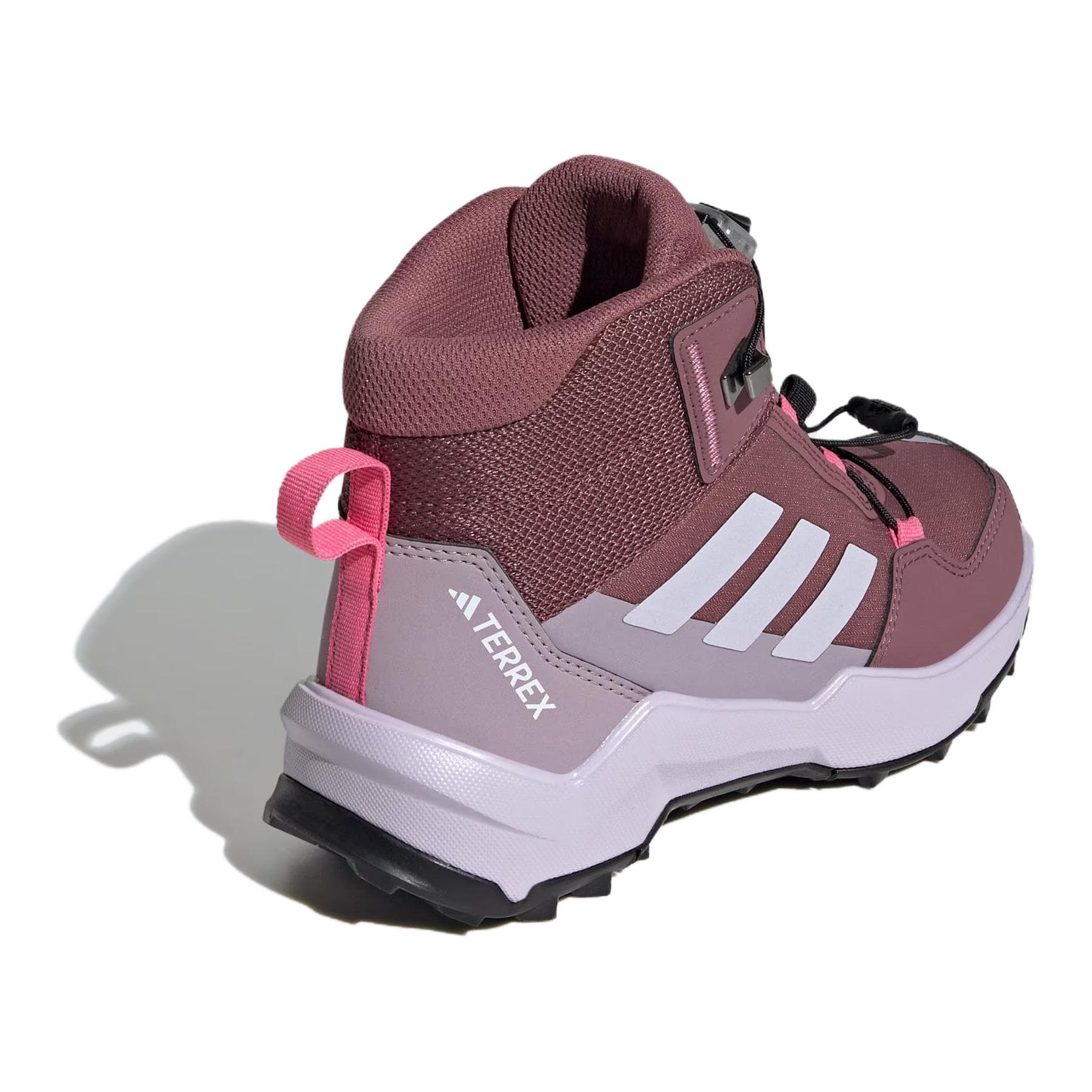 Adidas Противоскользящая Устойчивая к истиранию MID Топ Детская Туристическая обувь Красная Детская - изображение 4