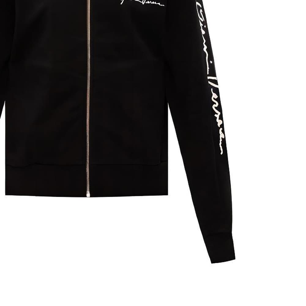 Куртка Versace Logo Embroidered Zip Jacket Black - изображение 6