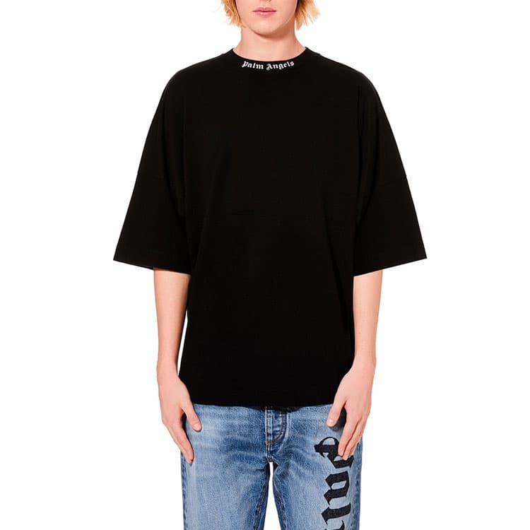 Футболка PALM ANGELS Logo Mock Neck Tee LogoT - изображение 3