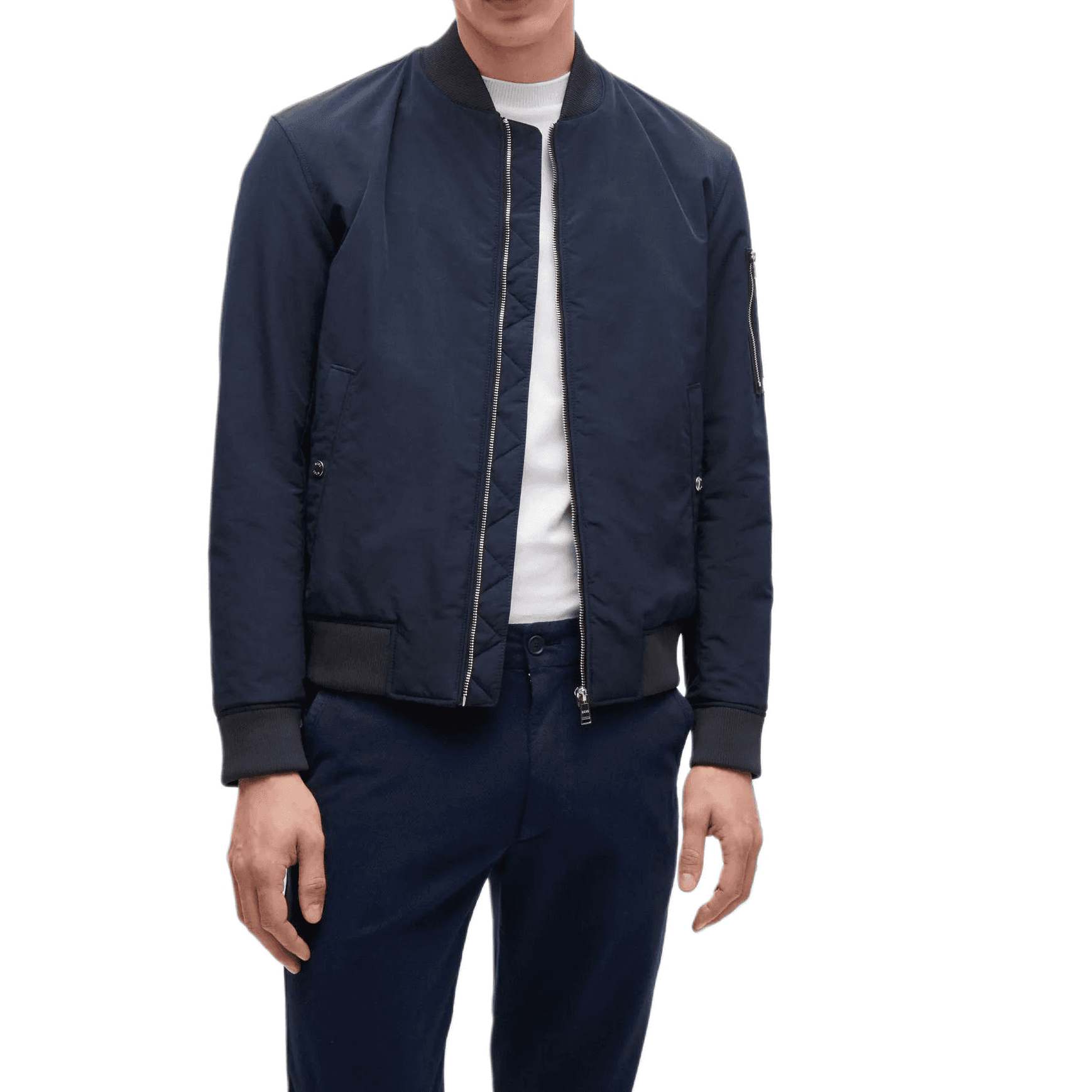 Куртка HUGO BOSS SS24 Куртки и Пальто Мужской Темно-Синий - изображение 3