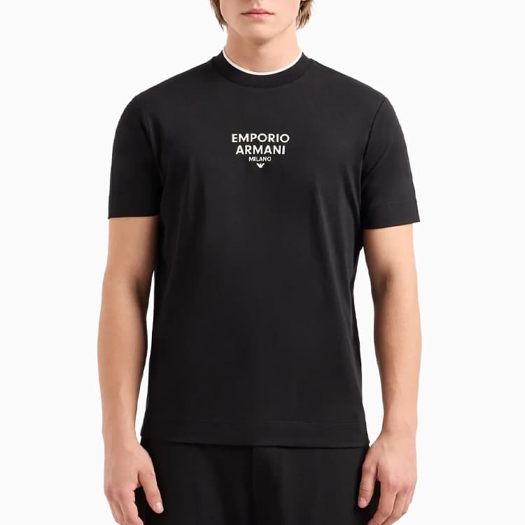 Футболка EMPORIO ARMANI T-рубашка мужская черная - изображение 3