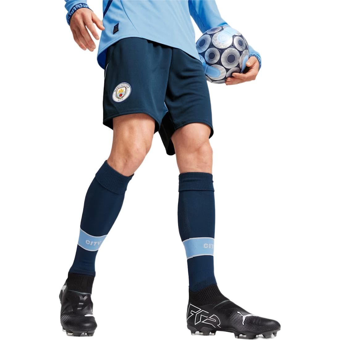 Тренировочные штаны PUMA Manchester City 2425 Shorts Men logo - изображение 3