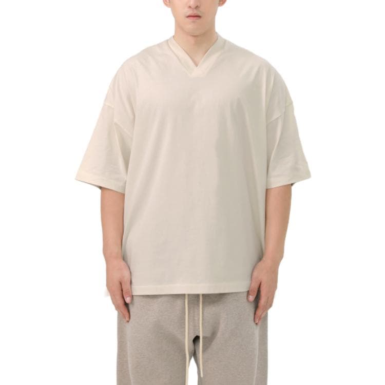 Футболка Fear of God Essentials FW23 V-Neck VT Silver Cloud - изображение 5