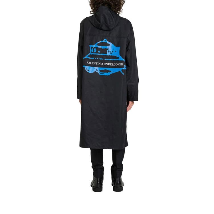 Ветровка Valentino Logo Hooded Coat Black - изображение 3
