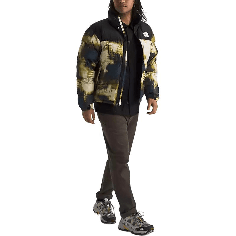 Зимняя куртка The North Face Hoodie Zip Jacket Men Midnight Gasoline Bleach Print Black - изображение 7