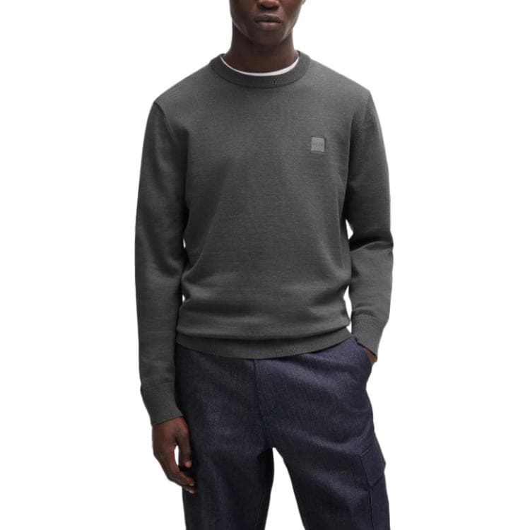 Кофта HUGO BOSS Crew-Neck Sweater In Cotton And Cashmere With Logo - изображение 2