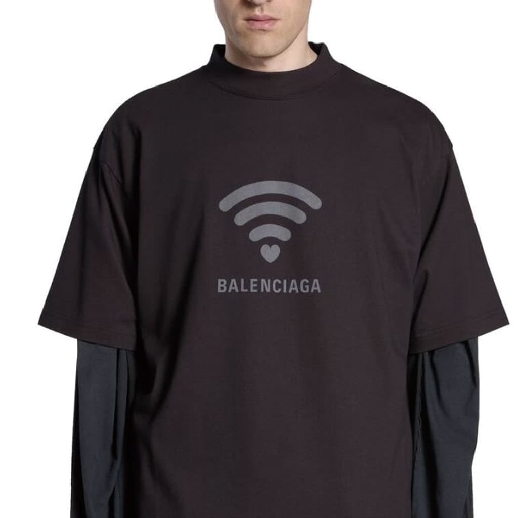 Футболка Balenciaga Balenciaga 520 SS24 WIFI LogoT - изображение 6