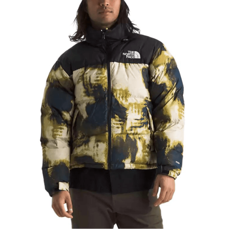 Зимняя куртка The North Face Hoodie Zip Jacket Men Midnight Gasoline Bleach Print Black - изображение 8
