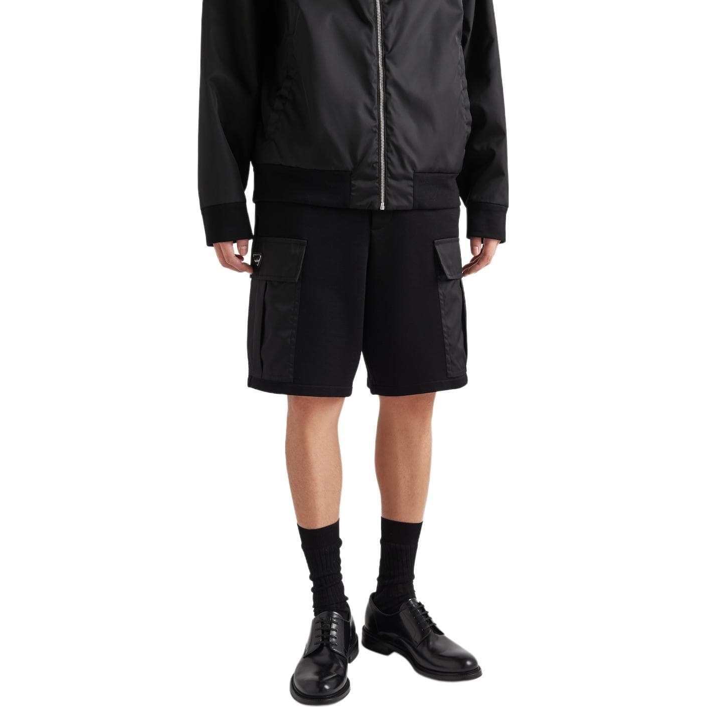Шорты Prada Logo Patch Shorts Black - изображение 2