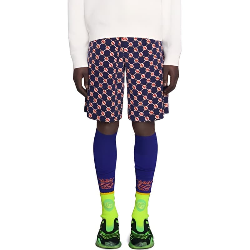 Шорты Gucci SS21 Silk Shorts Blue - изображение 4